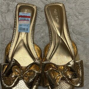 Jazminn Bow Slip-On Slide Flat Sandal